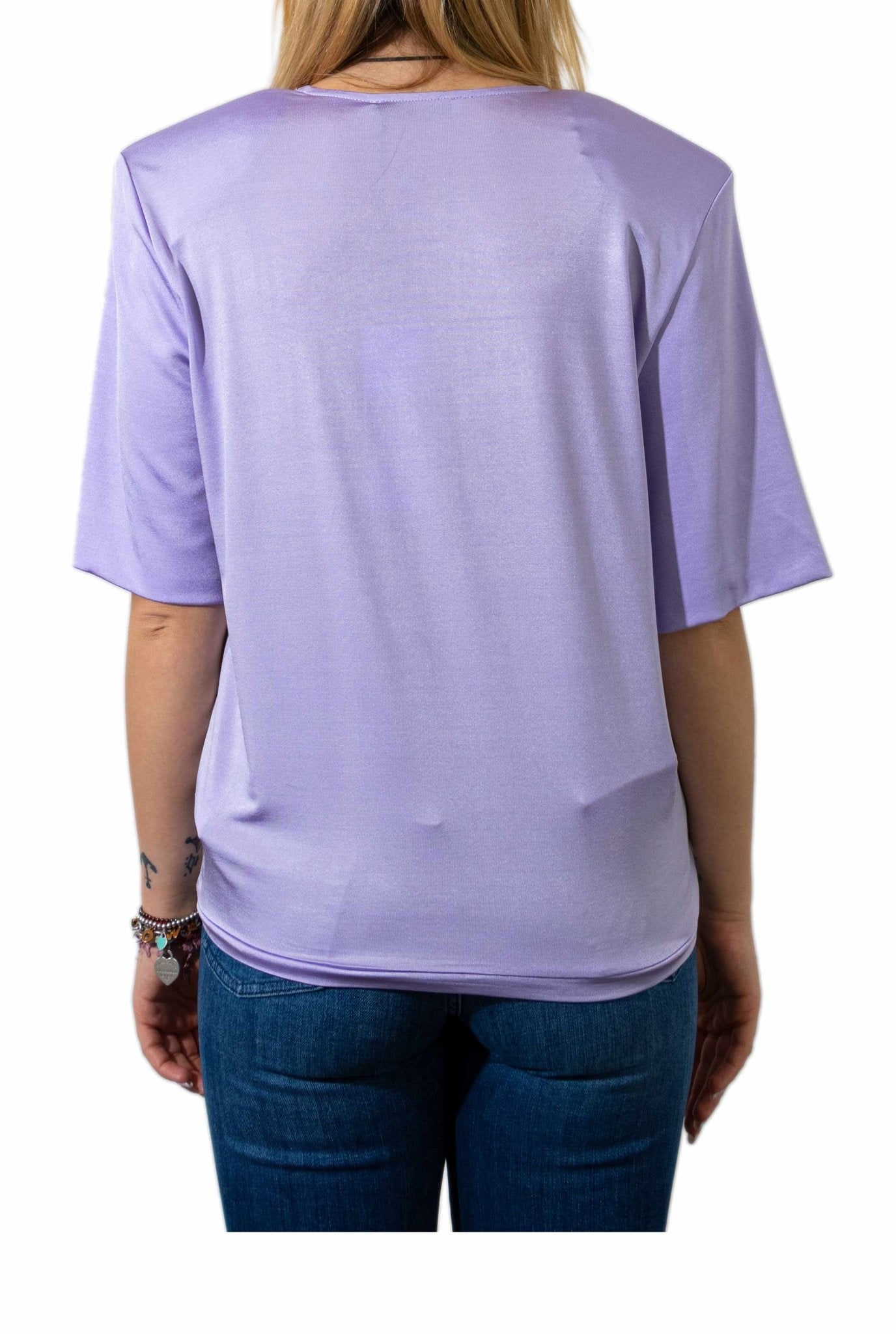 T-shirt lilla con spalline- MVP Wardrobe -Giorgioquinto