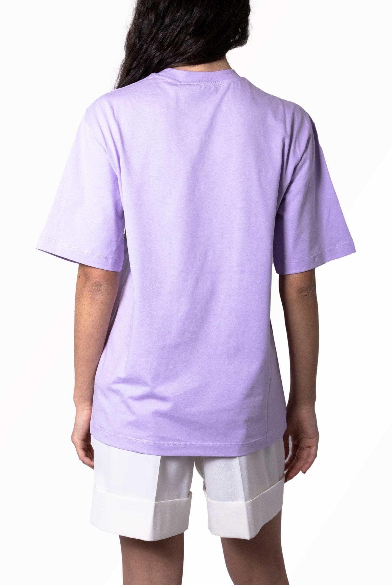 T-shirt lilla con stampa gatto- MSGM -Giorgioquinto