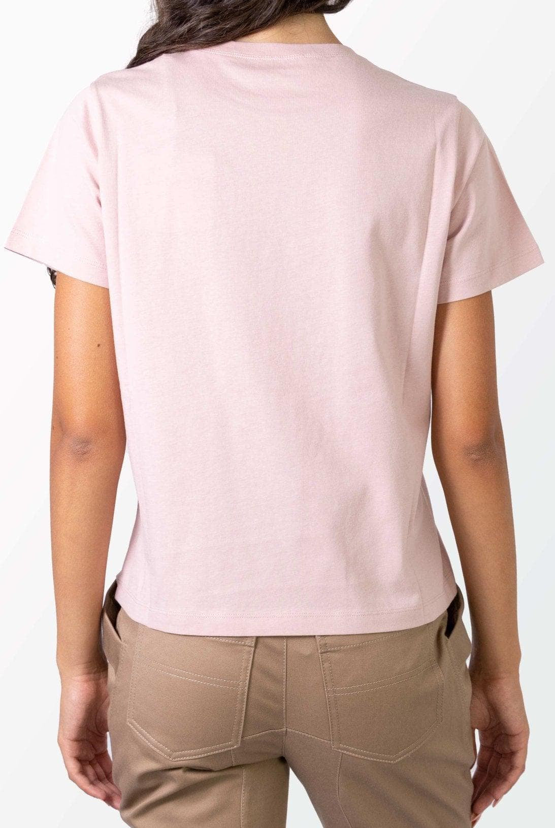 T-shirt rosa con stampa Pink rose- Red Valentino -Giorgioquinto