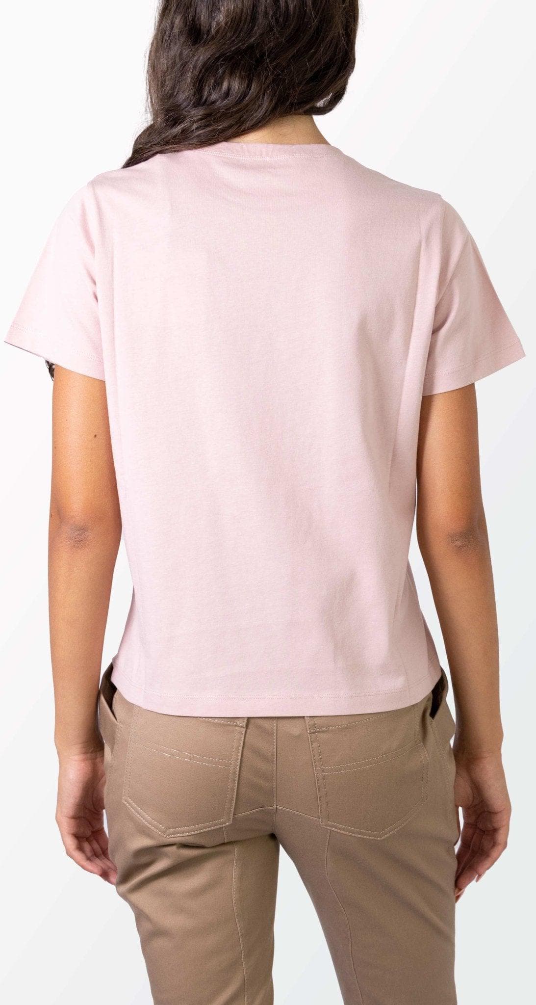 T-shirt rosa con stampa Pink rose- Red Valentino -Giorgioquinto